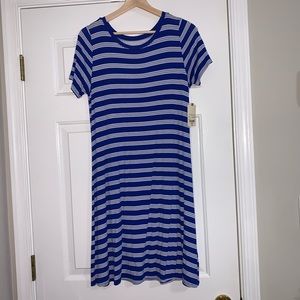 St. John’s Blue striped dress